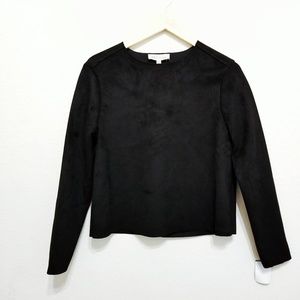 NWT Philosophy Faux Leather Long Sleeve Top Medium